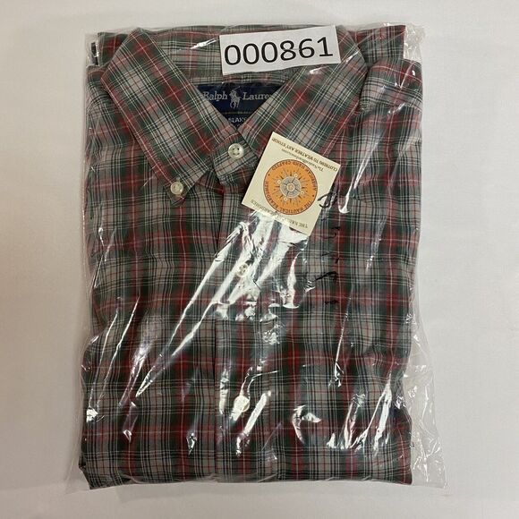 Ralph Lauren Shirt Men's Medium Multicolor Plaid Blake American Light Academia - Picture 15 of 15